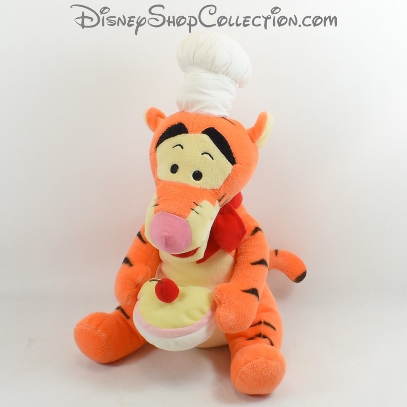 Peluche Tigrou Disney Chef Patissier Gateau Fete Foraine 37 Cm Di