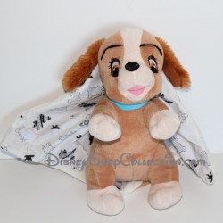 Peluche Lady DISNEY couverture La Belle et le Clochard chien TOY'S COMPANY 26 cm