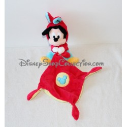 Doudou Mickey NICOTOY DISNEY dressed as red blue handkerchief rabbit 3 knots