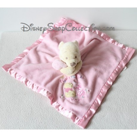 Coperta piatta Winnie the Pooh DISNEY STORE raso rosa "Pimpi e Pooh ti amo"