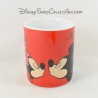 Mug Mickey Minnie DISNEY Kiss bisou rouge blanc céramique 10 cm