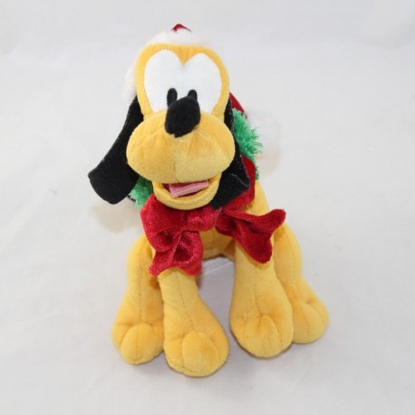 Plüsch hund Pluto DISNEYLAND PARIS Weihnachten Mickey und seine Freunde 22 cm