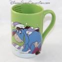 Taza en relieve Bourriquet DISNEY STORE Eeyore taza verde