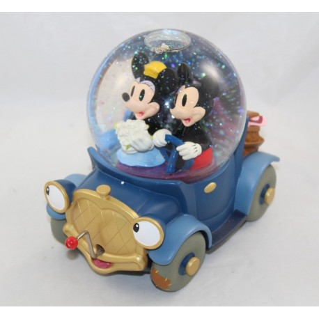 Neve musical globe car Mickey Minnie DISNEYLAND RESORT PARIS Zip-A-Dee-Doo-Dah blu vintage