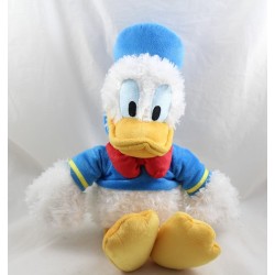 Peluche Donald DISNEYPARKS tee shirt bleu noeud rouge poils longs 40 cm