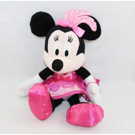 Peluche Minnie DISNEY NICOTOY nudo cancán vestido rosa satén 20 cm