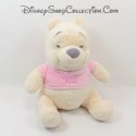 Peluche Winnie l'ourson DISNEY NICOTOY t-shirt rose Winnie the Pooh 24 cm