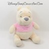 Peluche Winnie l'ourson DISNEY NICOTOY t-shirt rose Winnie the Pooh 24 cm