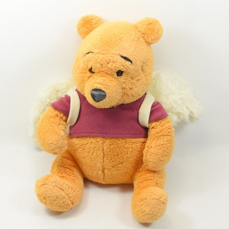 Plush Winnie the Pooh DISNEY alas de ángel blanco sentado 30 cm