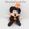 Felpa Minnie DISNEYLAND PARIS Halloween disfrazada de bruja naranja y negra 29 cm