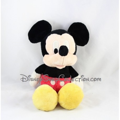 Peluche Mickey DISNEY NICOTOY 34 cm classique noir et rouge