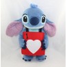 Peluche Stitch DISNEYLAND PARIS Lilo e Stitch I love you segno del cuore 30 cm