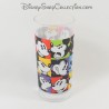 Glas Mickey DISNEYLAND PARIS Quadrat mehrere Gesichter Ausdrücke Disney 13 cm