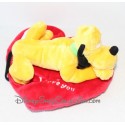 Peluche cane Pluto DISNEY NICOTOY Topolino e gli amici rosso cuore "Ti amo"