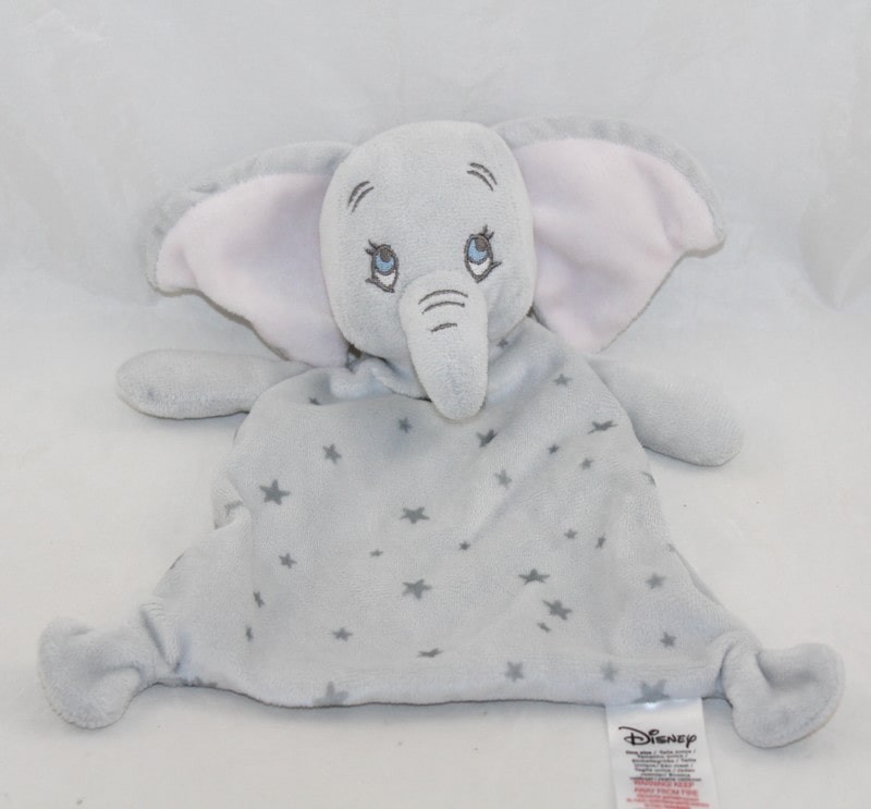 Doudou éléphant Dumbo gris cigogne étoiles Disney baby Primark Neuf