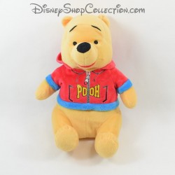 Peluche Winnie l'ourson DISNEY NICOTOY sweat imprimé Pooh capuche 30 cm