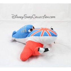 Plüsch Bulldog Flugzeuge DISNEY Flugzeuge Nicotoy schottische rot und blau 24 cm