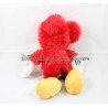 Peluche Mickey NICOTOY DISNEY  salopette à capuche rouge 18 cm