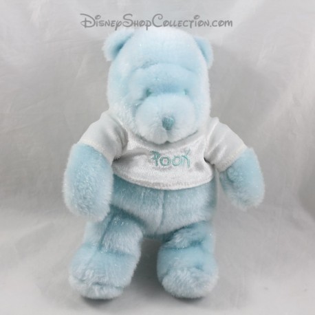 Plush Winnie the Pooh DISNEY STORE Pooh blue glittery