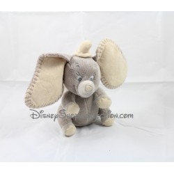 Peluche musicale éléphant Dumbo DISNEY NICOTOY gris beige 20 cm