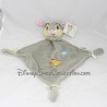 Doudou plat lapin Pan Pan DISNEYLAND Panpan Bambi velours gris noeuds blanc 40 cm