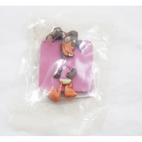 Keychain Abby Mallard DISNEY Chicken Little pink brown silicone pvc 4 cm