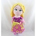 Poupée peluche princesse Raiponce DISNEY NICOTOY Raiponce robe rose fleur jaune 28 cm