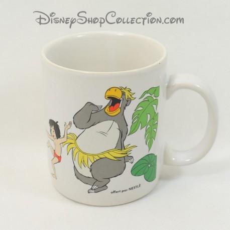 Taza El Libro de la Selva DISNEY Nestlé Mowgli Baloo Rey Louie cerámica vintage