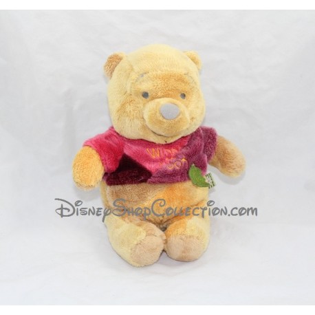 Peluche Winnie l'ourson DISNEY NICOTOY feuille verte violet 26 cm 