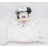 Doudou plat Minnie DISNEY NICOTOY rose écusson lune étoiles 28 cm