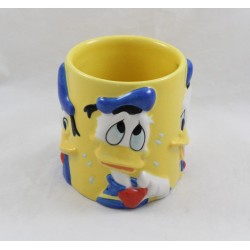 Mug embossed Donald DISNEY facial expressions yellow blue 10 cm