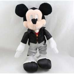 Plüsch Mickey DISNEYLAND PARIS Mickey im smocking grauen schwarzen Anzug 25 cm