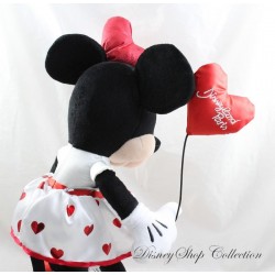 Plush Minnie DISNEYLAND PARIS Paris I love you red white balloon heart Eiffel Tower 38 cm