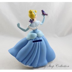 Salvadanaio Cenerentola DISNEY Bullyland abito blu fontana uccelli plastica 22 cm