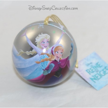 Boule de Noël Elsa et Anna DISNEY La reine des neiges Frozen gris N