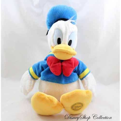 Plush Donald DISNEY STORE classic badge authentic red knot ...