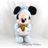 Peluche musicale Mickey DISNEYLAND PARIS pyjama bleu avec son ourson Disney 25 cm