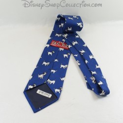 Cravate 101 Dalmatiens DISNEY bleu blanc homme polyester Daniel Latour