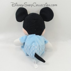 Peluche Mickey DISNEY Nicotoy bleu pois blanc Coccinelle 26 cm