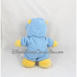 Peluche Winnie l'Ourson DISNEY NICOTOY grenouillère bleu pyjama 28 cm