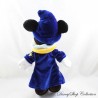 Peluche Mickey DISNEYLAND PARIS sorcier chapeau magicien bleu Disney 34 cm