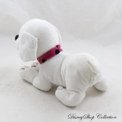 Peluche Prunelle chienne DISNEY JEMINI Les 102 Dalmatiens blanche allongée 20 cm