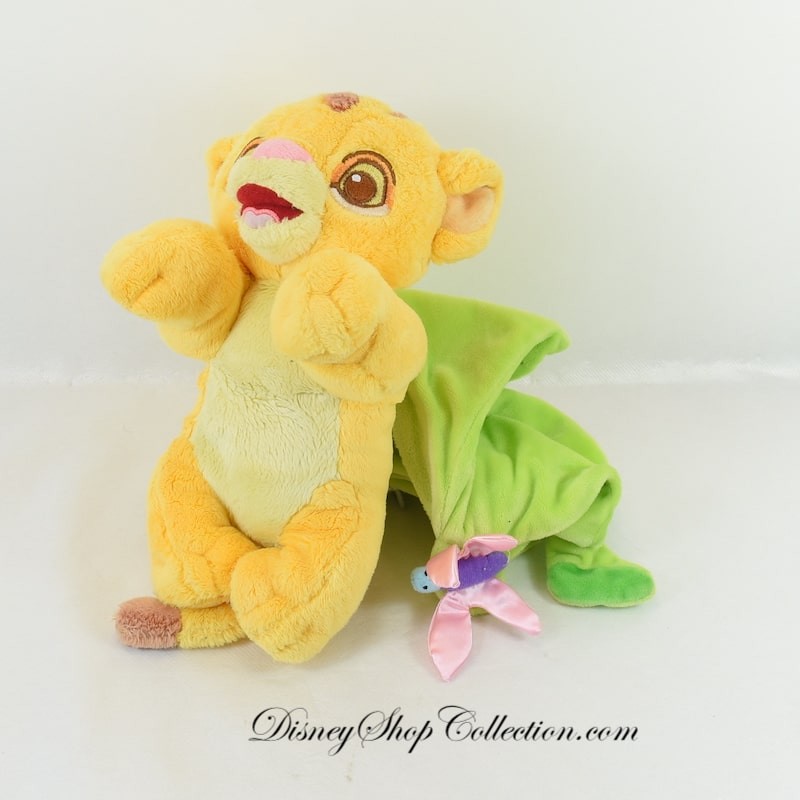 Peluche Simba Roi Lion dans sa couverture Disney Baby, Nicotoy