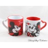 Tasse Mickey und Minnie DISNEYLAND PARIS Wahre Liebe Herz zusammen Rot Weiß