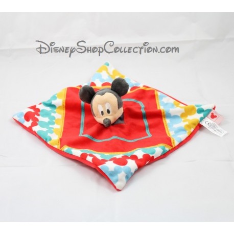 Mickey Flache Decke DISNEY NICOTOY Quadratische Puppe Rot Blau 26 cm