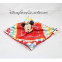 Doudou plana Mickey DISNEY NICOTOY cuadrado azul rojo marioneta 26 cm