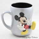 Becher im Relief Mickey DISNEY STORE Fuß und Hand 3D grau schwarz Keramik