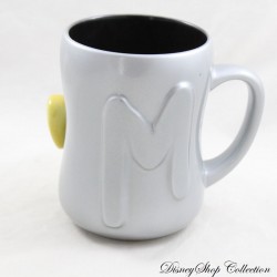 Taza en relieve Mickey DISNEY STORE pie y mano 3D gris cerámica negra