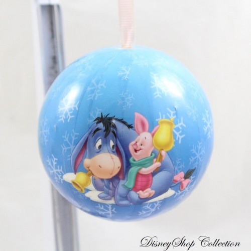 Boule de Noël Winnie l'ourson DISNEY Bourriquet et bleu cl...