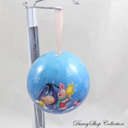 Boule de Noël Winnie l'ourson DISNEY Bourriquet et bleu cl...